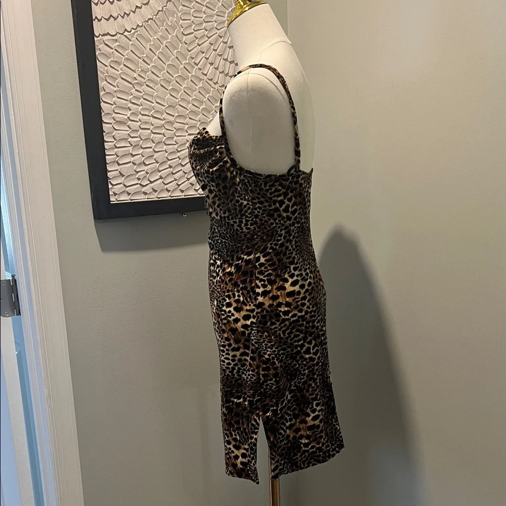 Frederick's of Hollywood Brown Leopard Mini Dress - Picture 3 of 6